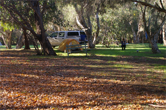 Camping at Karrinyup Waters Resort, Perth.